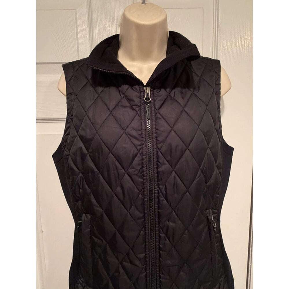 Marmot Womens Medium Black‎ Quilted Puffer Vest Stretch Panels Lightweight Zip